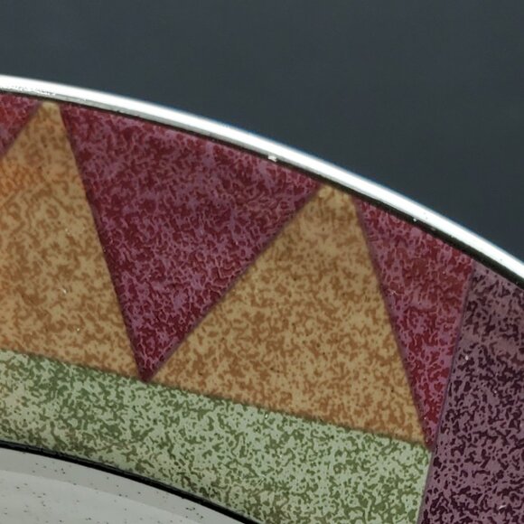 Studio Nova Palm Desert Rim Soup Bowls Geometric Southwest Border Bowls - Picture 9 of 9